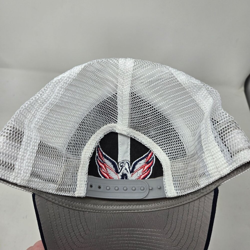 Fanatics NHL Washington Capitals Adjustable Trucker Hat Gray/Navy Mesh Back Snap - Picture 5 of 9
